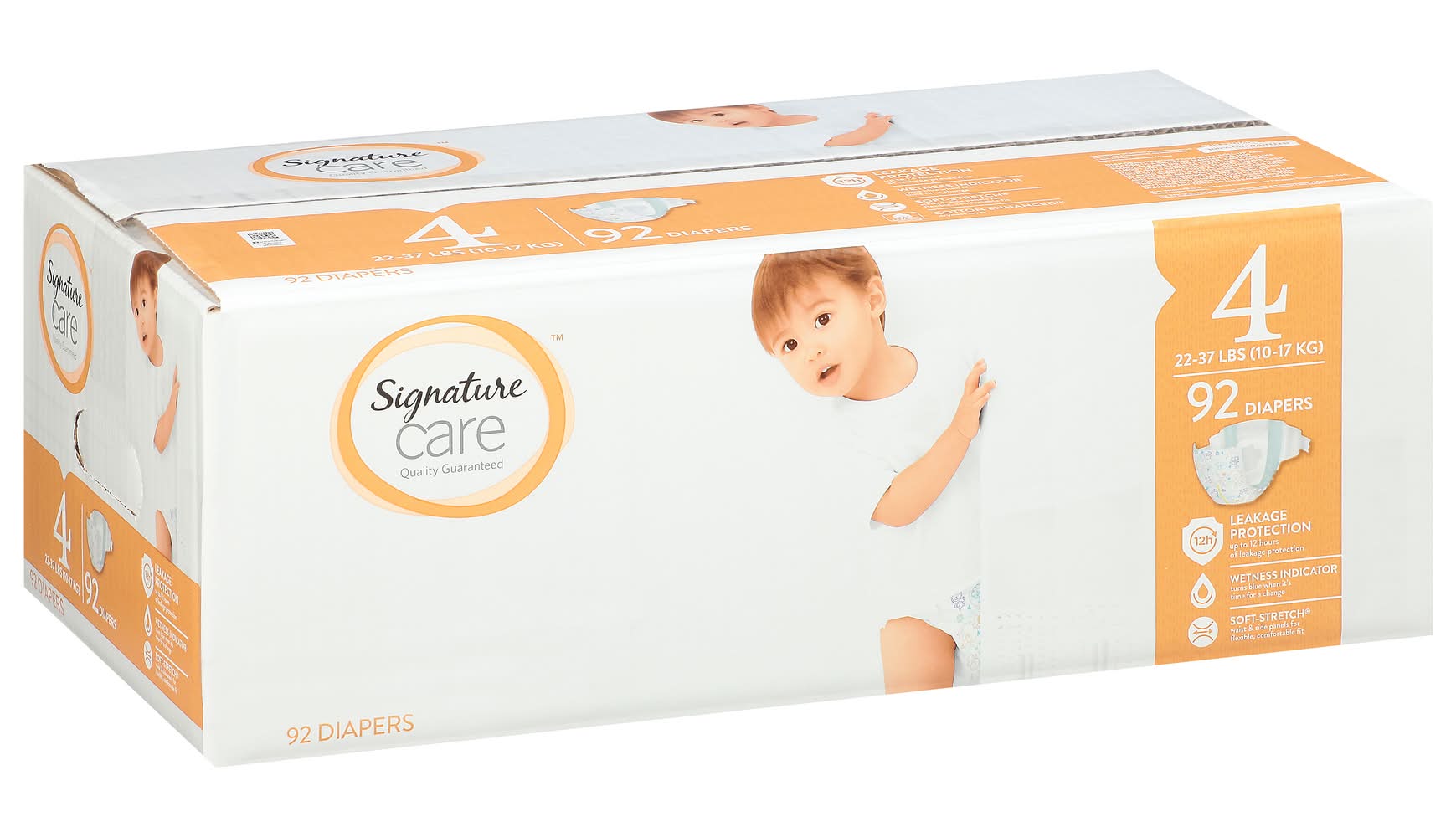 Signature Care Baby Diapers, Size 4 (6.91 lbs, 92 ct)