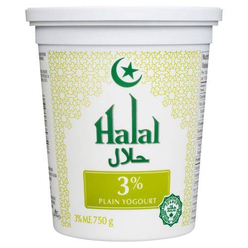 Parmalat yogourt halal nature 3 % (750 g) - halal yogurt, plain 3% (750 g)