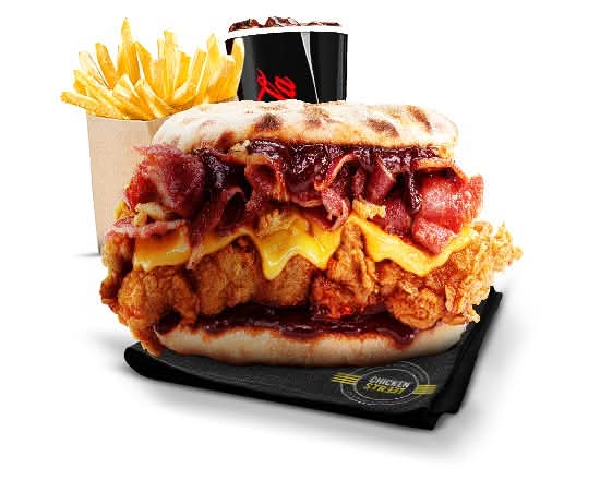 Menu Burger Naan BBQ épicée