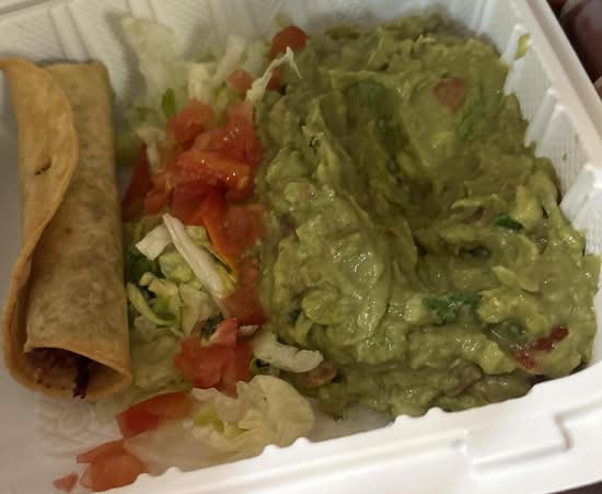 Taquito with Guacamole