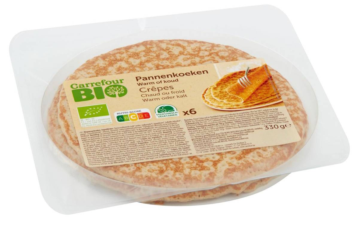 Carrefour Bio Crêpes 6 Pièces 330 g