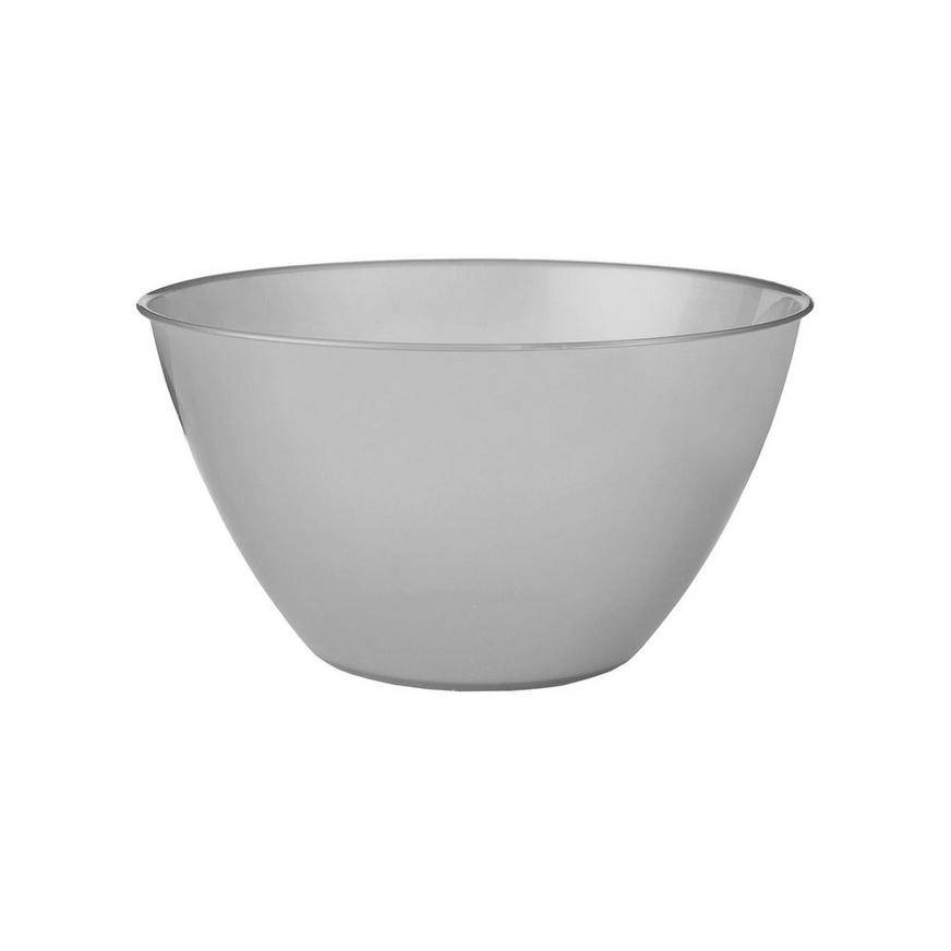 Party City Plastic Bowl, Silver