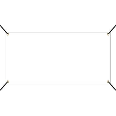 Cosco® Blank Indoor/Outdoor Banner, 2' x 4', White (98183)
