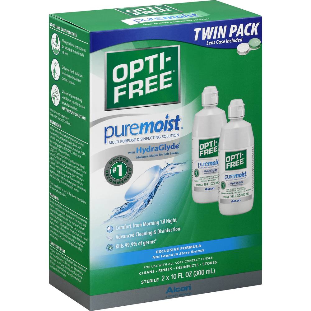 Opti-Free Puremoist Multi-Purpose Disinfection Solution (2 ct)