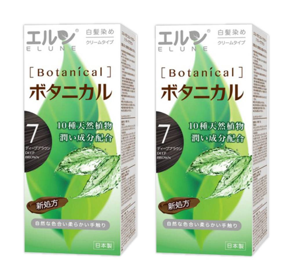【2件組 85折】伊露恩-草本染髮霜7深褐色(50G+50G+20G/盒)*2件