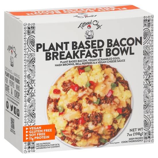 Tattooed Chef Plant Based Bacon Breakfast Bowl