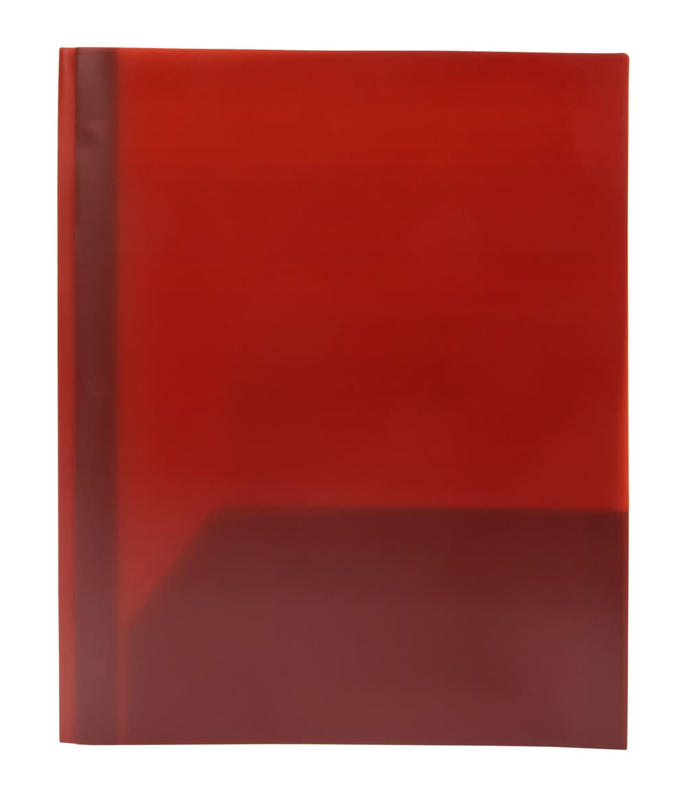 Solid 2-Pocket 3-Prong Portfolio Folder Dark Red