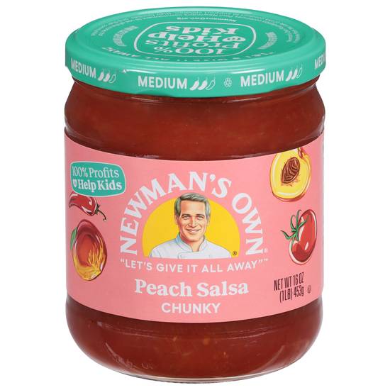 Newman's Own Medium Chunky Peach Salsa (16 oz)