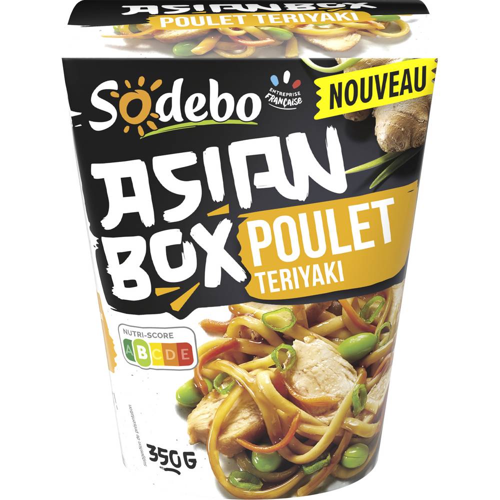 Sodebo - Asian box nouilles poulet teriyaki (350g)