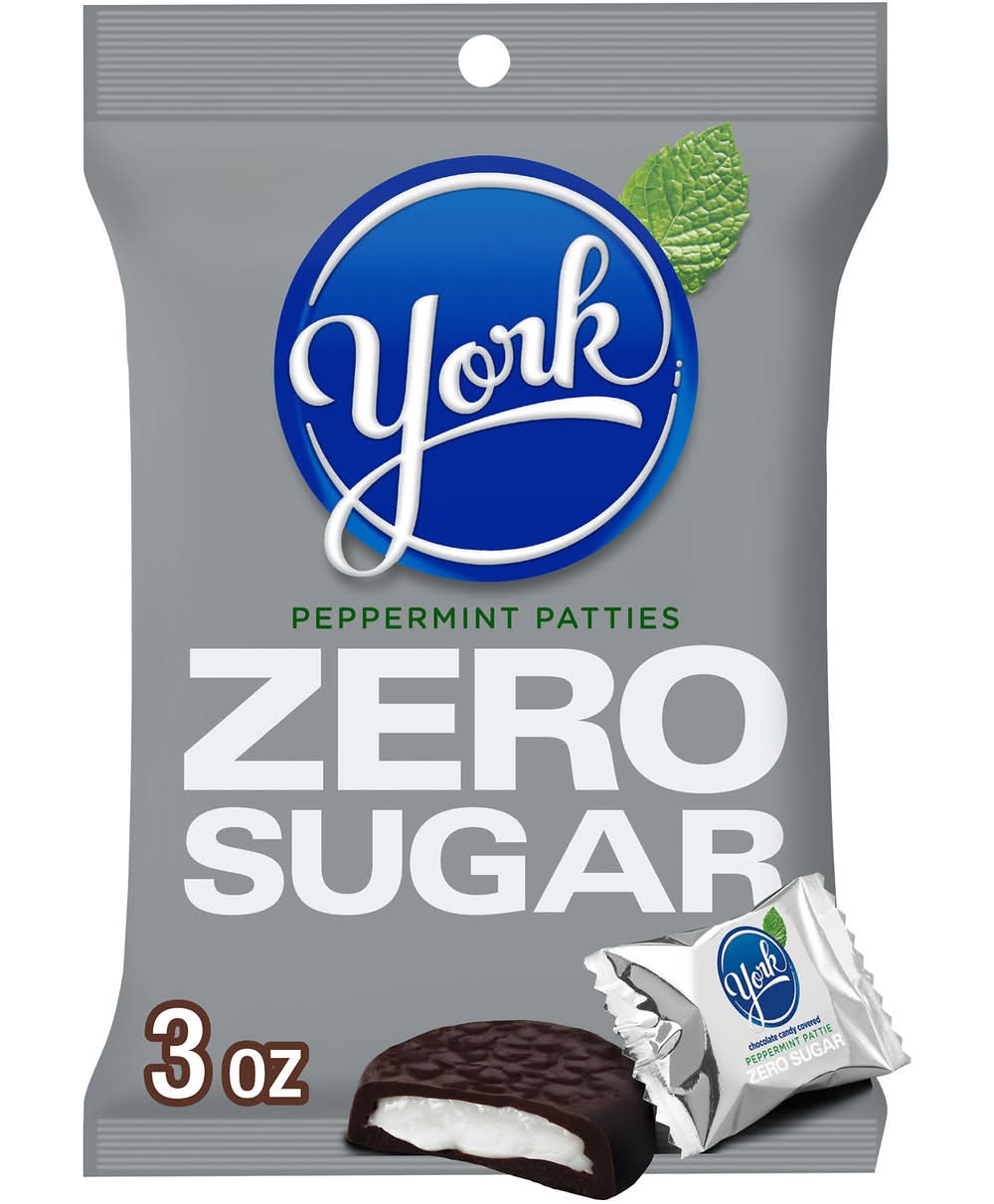 York Zero Sugar Dark Chocolate Covered Peppermint Patties (3 oz)