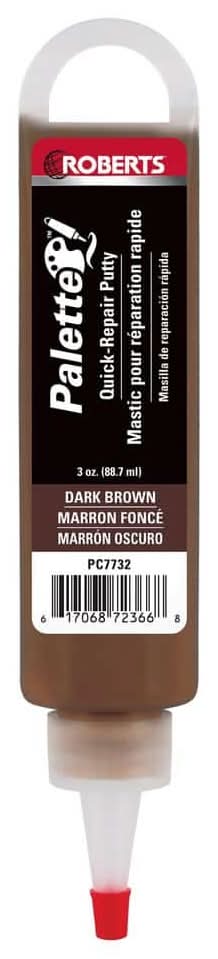 Roberts Palette Quick-Repair Putty 3 Oz. Dark Brown For Wood, Laminate, And Vinyl Flooring