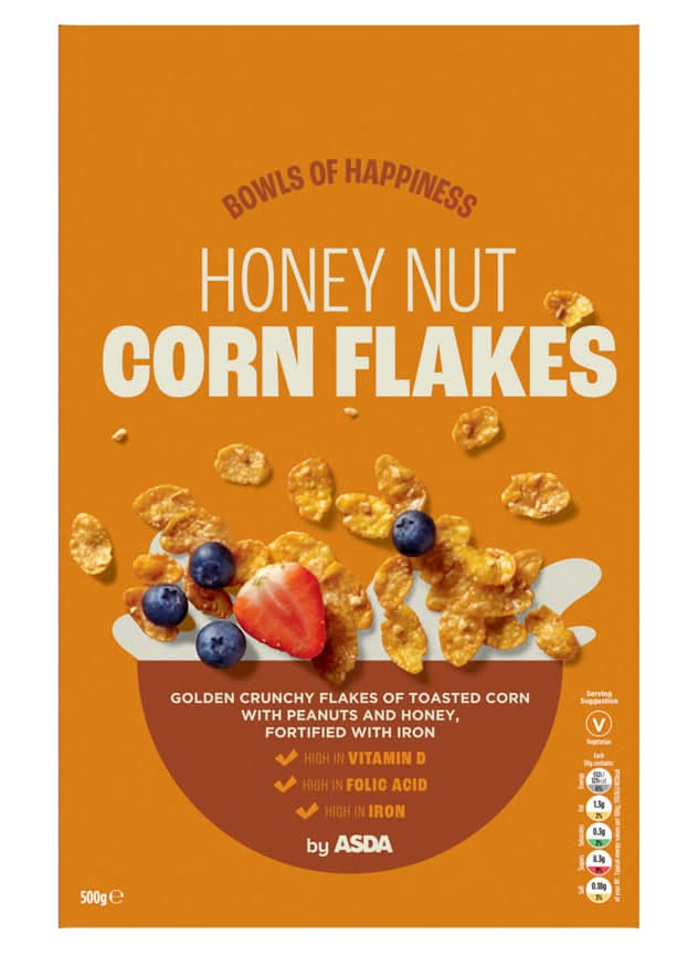 ASDA Honey Nut, Corn Flakes (500g)
