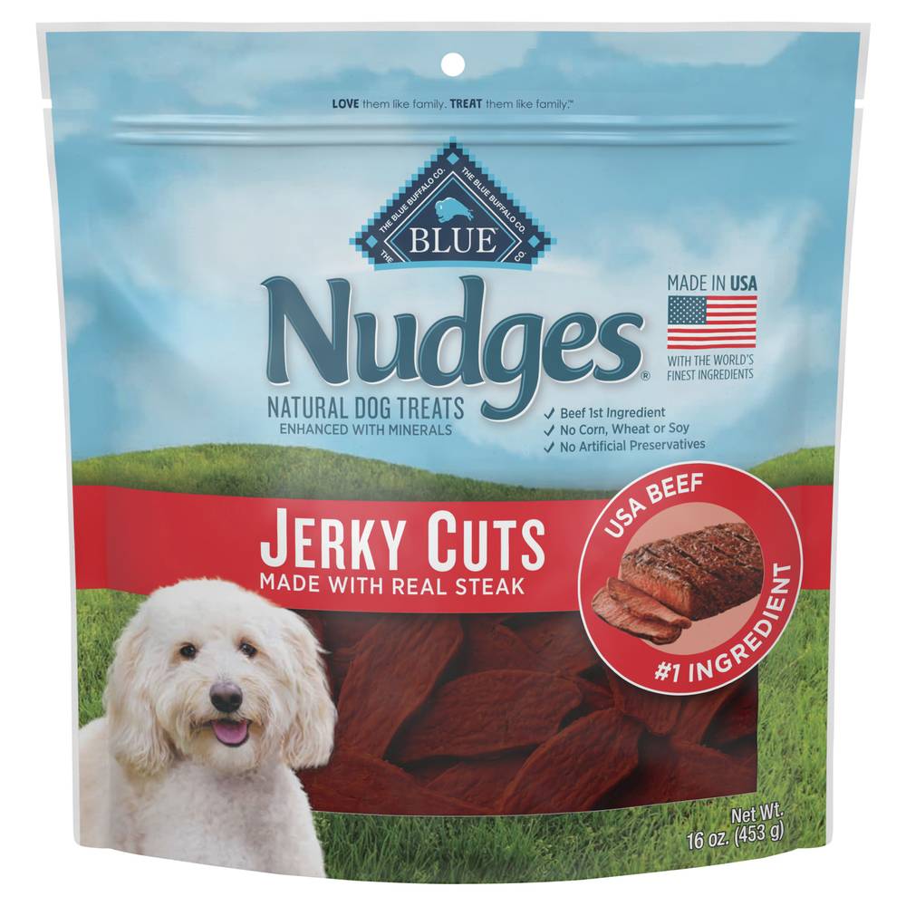 Blue Buffalo Nudges Jerky Cuts Natural Dog Treats Beef (1 lbs)