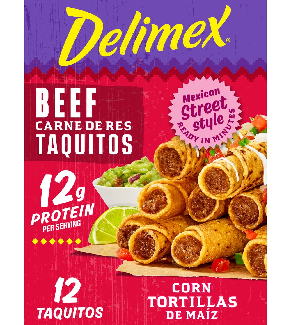 Delimex Corn Tortilla Beef Taquitos (12 oz, 12 ct)