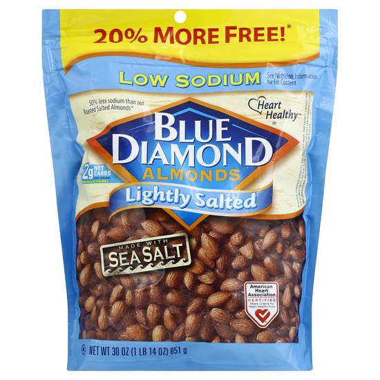 Blue Diamond Low Sodium Lightly Salted Almonds (30.0 oz)