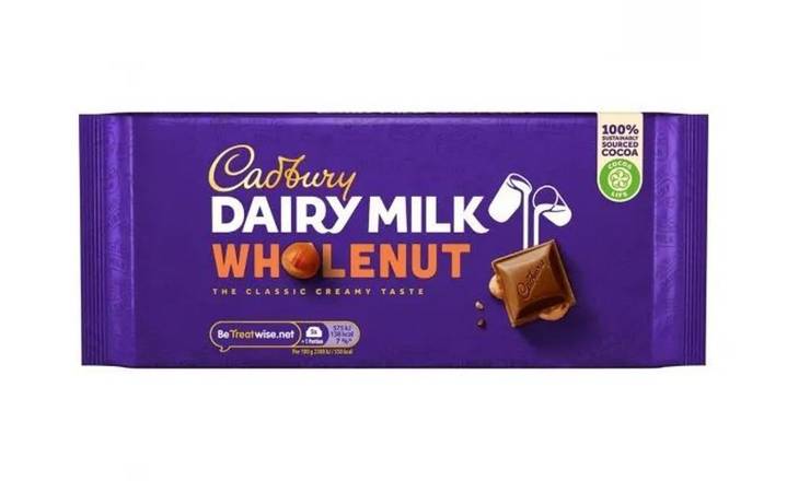 Cadbury Dairy Milk Wholenut Chocolate Bar 180g (401266) 