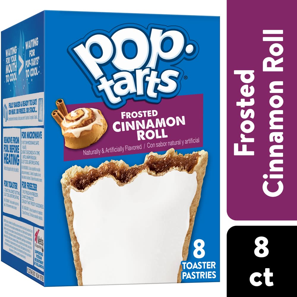 Pop-Tarts Frosted Toaster Pastries Roll, Cinnamon (1.69 oz, 8 ct)