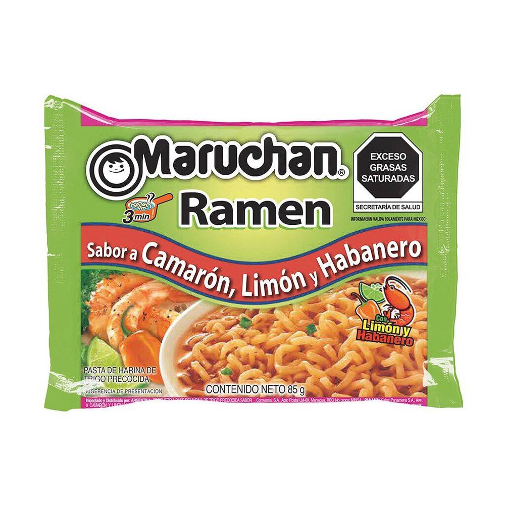 Maruchan sopa instantánea ramen (camarón, limón y habanero)