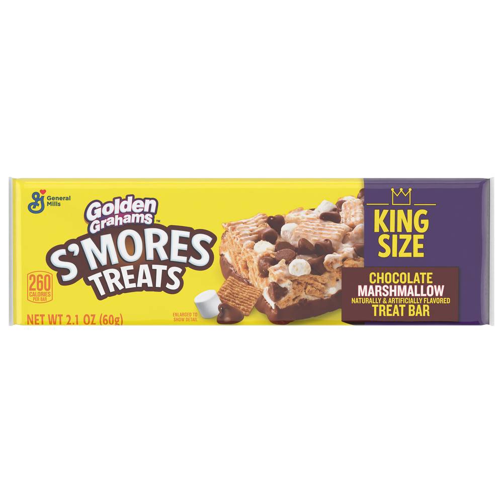 Golden Grahams King Size S'mores Treats Bar, Chocolate, Marshmallow (2.1 oz)