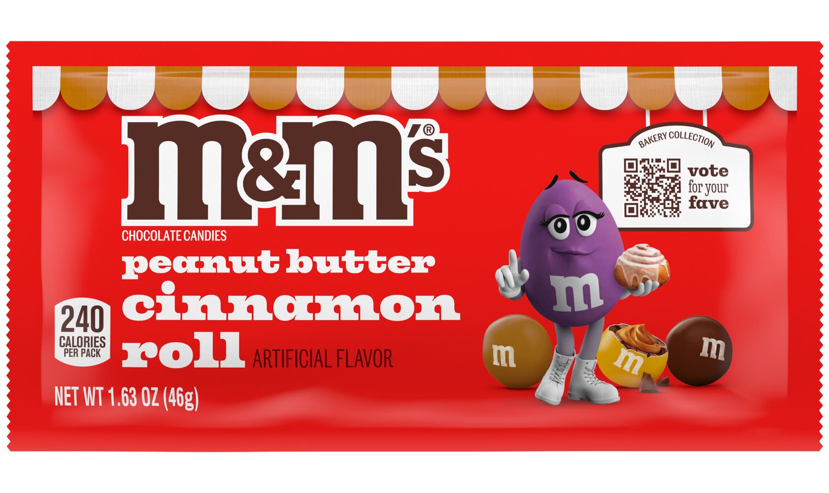 M&M's Chocolate Candies, Peanut Butter Cinnamon Roll (1.63 oz)