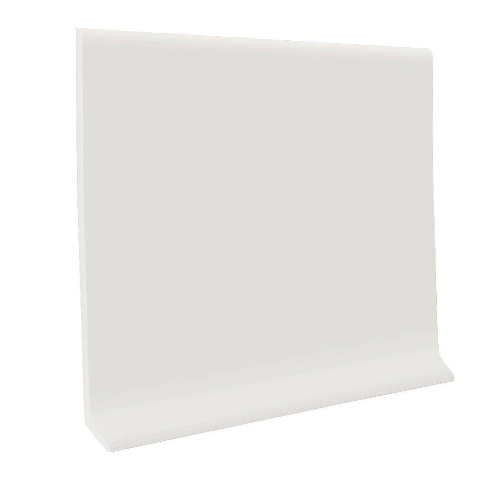 Flexco Self-Stick True White 0.08-in T x 4-in W x 240-in L Vinyl Wall Base | FC40C54S046