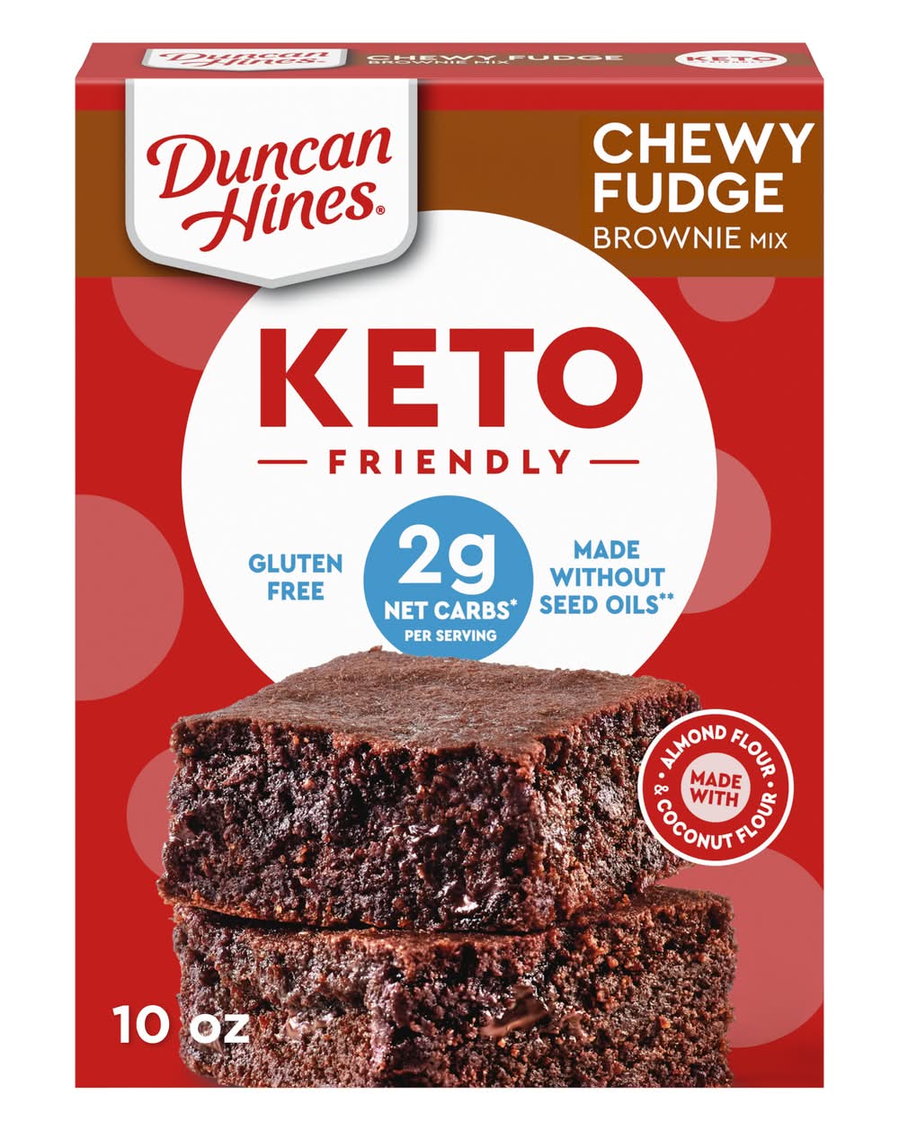 Duncan Hines Keto Friendly Chewy Fudge Brownie Mix (10 oz)
