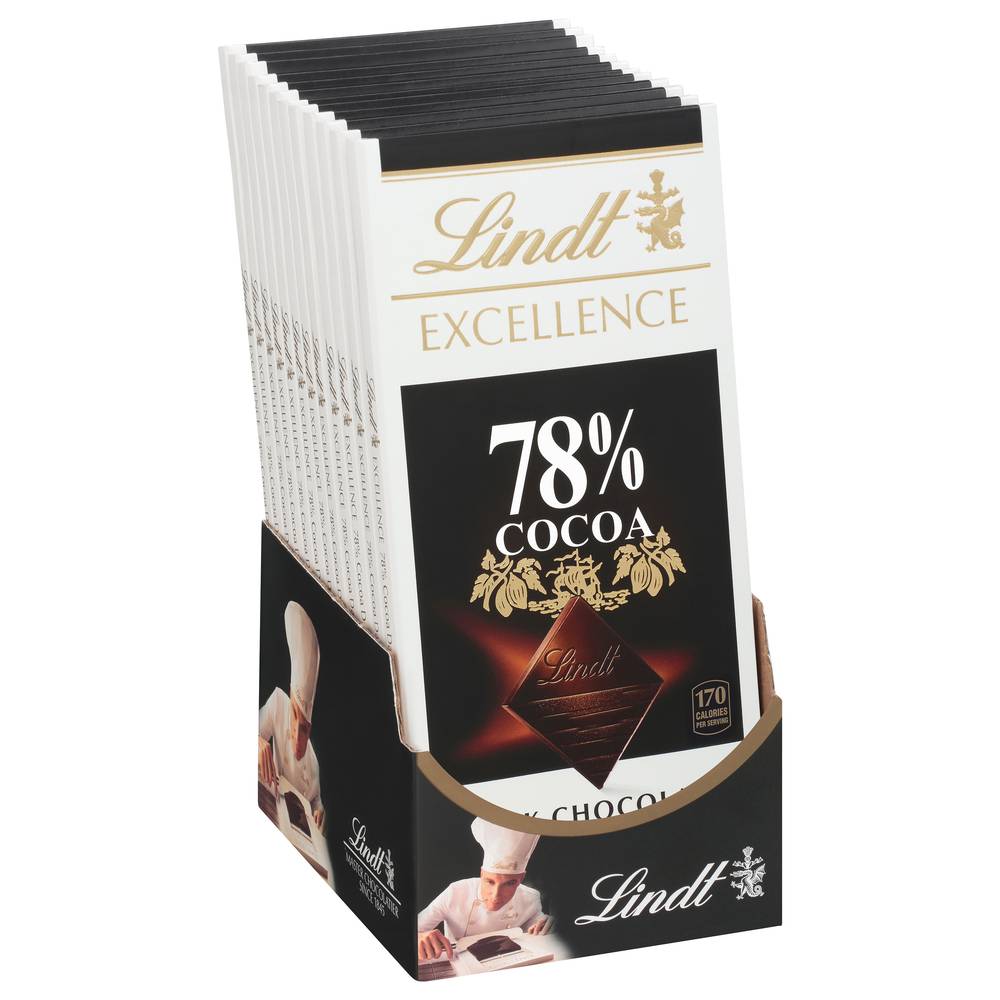 Lindt Excellence Dark Chocolate 78% Cocoa (3.5 oz)