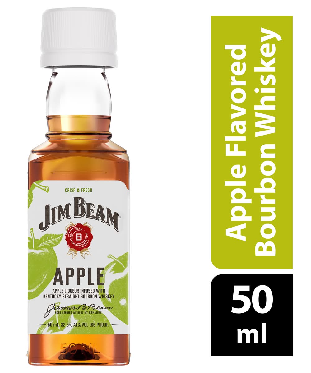 Jim Beam Liqueur Infused With Bourbon Whisky, Apple (1.69 fl oz)