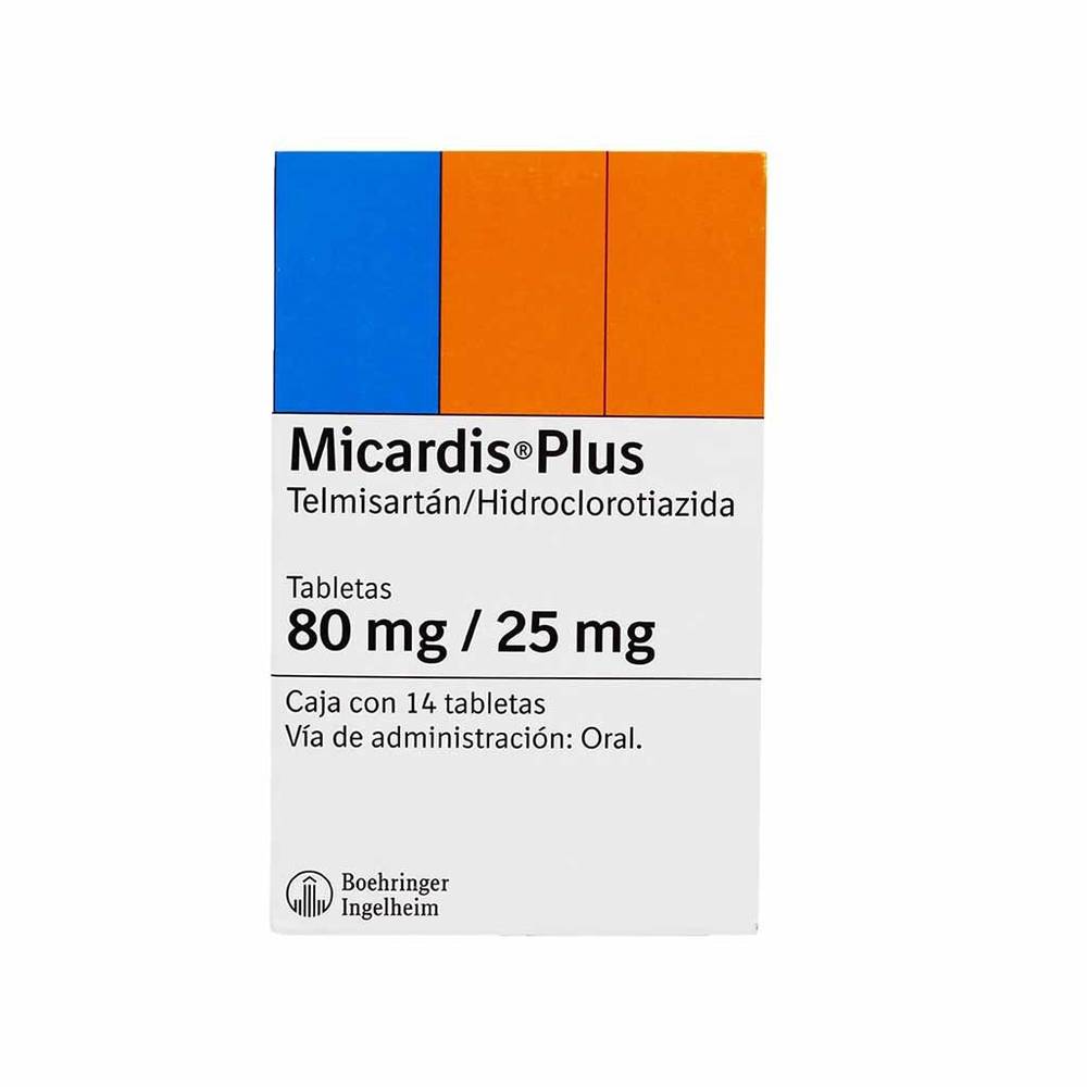 Boehringer Ingelheim · Micardis plus tabletas 80 mg/ 25 mg (20 g)