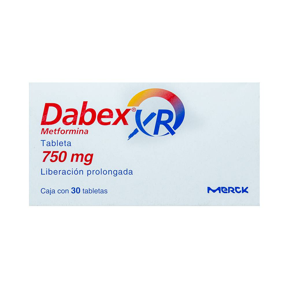 Merck · Dabex xr metformina tabletas 750 mg (30 un)