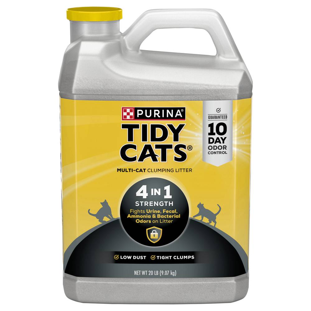 Tidy Cats Multi-Cat Clumping Litter 4-in-1 Strength (9.1 kg)