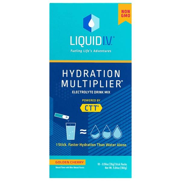 Liquid I.v. Golden Cherry Electrolyte Drink Mix (10 pack, 0.56 oz)