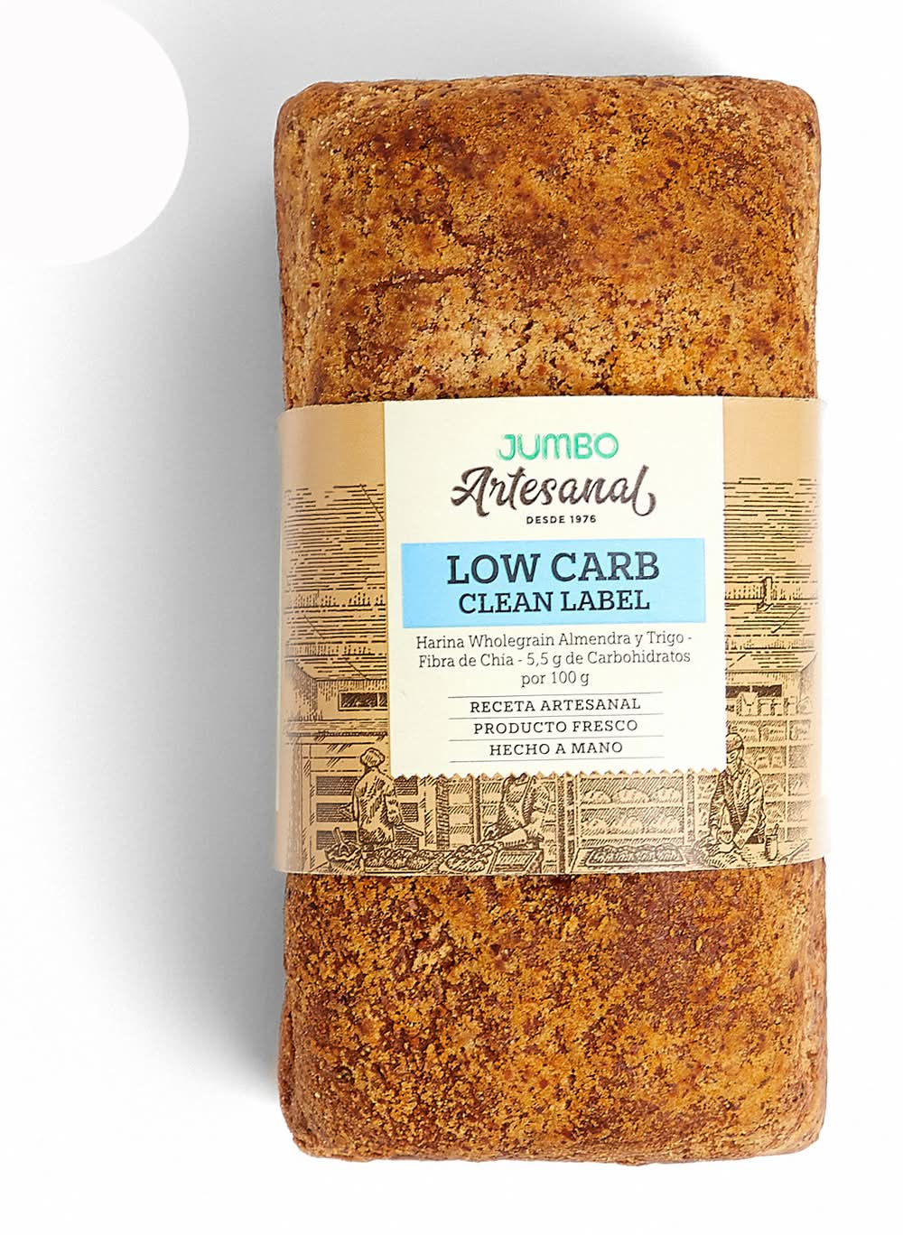 Jumbo Artesanal · Pan molde low carb clean label (700 g)