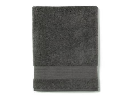 Martha Stewart Everyday Solid Color 100% Cotton Bath Towel (Color: Dark Grey, Size: Bath Towel)