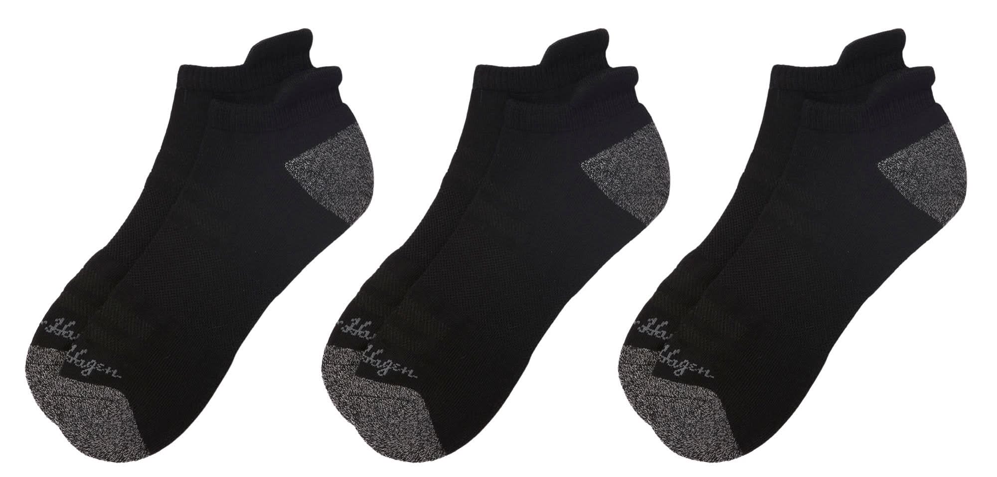 Walter Hagen Performance Low Cut Socks, Men, L, Black (3 pack)
