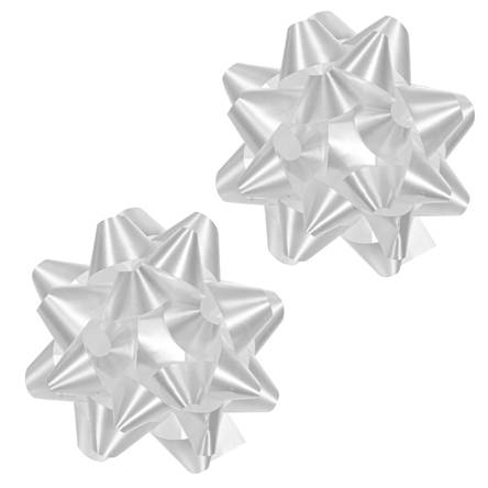 Moños Grande Estrella 11cm - Blanco