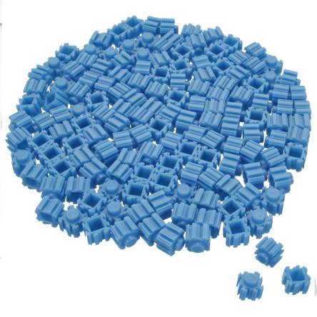 Block 3d fino 9x11mm - azul claro ((aprox 150pz))