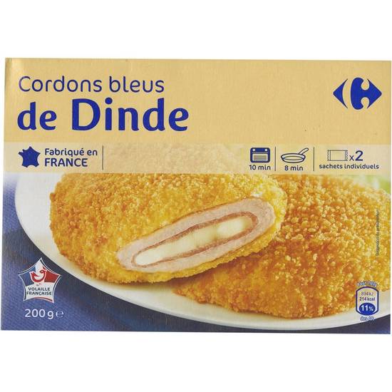 Carrefour - Cordons bleus de dinde (2 pièces)