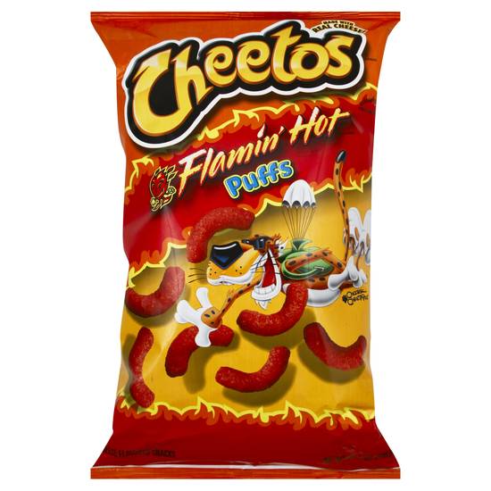 Cheetos Flamin Hot Cheese Flavored Puffs Snacks