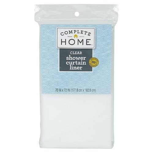 Complete Home Clear Shower Curtain Liner - 1.0 ea