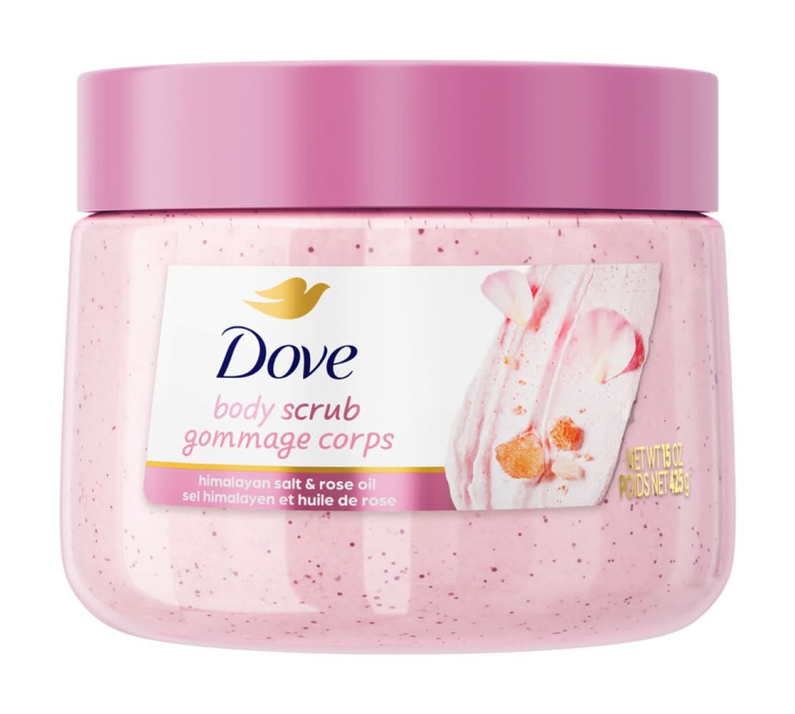 Dove Body Scrub, Rose (15 oz)