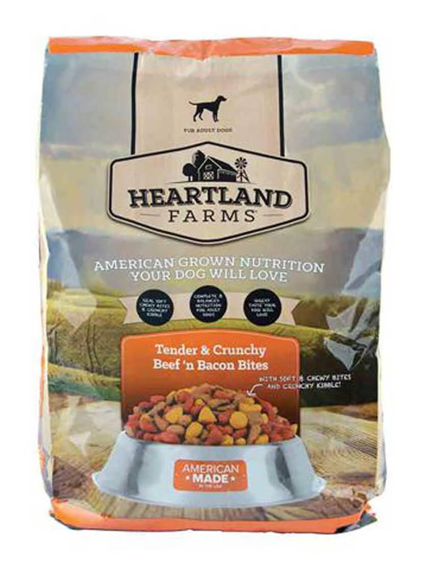 Heartland Farms Tender & Crunchy Beef'n Bacon Bites Dry Dog Food (12 oz)