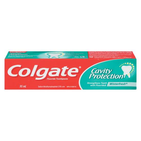 Colgate cavity protection dentifrice protection contre la carie à la menthe fraîche (95 ml) - fluoride toothpaste protection winterfresh (95 ml)