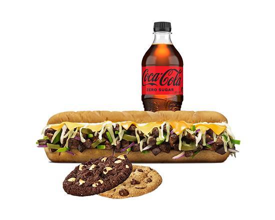 Philly-Style Three-Cheese Steak Subway Footlong® Combo