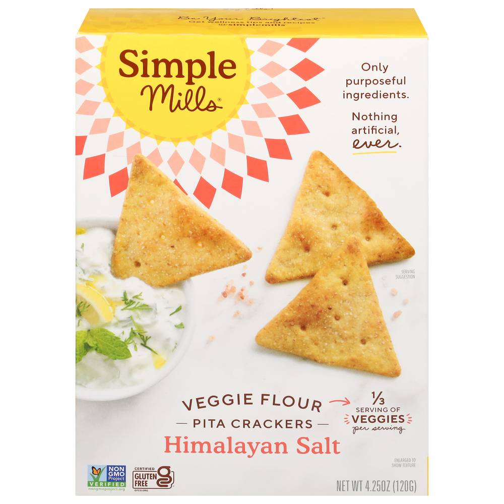 Simple Mills Himalayan Salt Veggie Pita Crackers (4.3 oz)