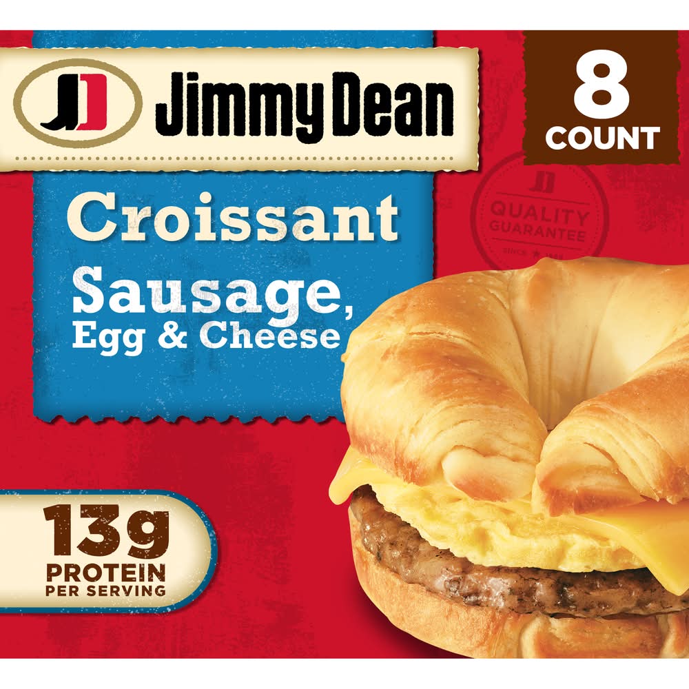Jimmy Dean Croissant Sandwiches, Sausage Egg & Cheese (36 oz, 8 ct)