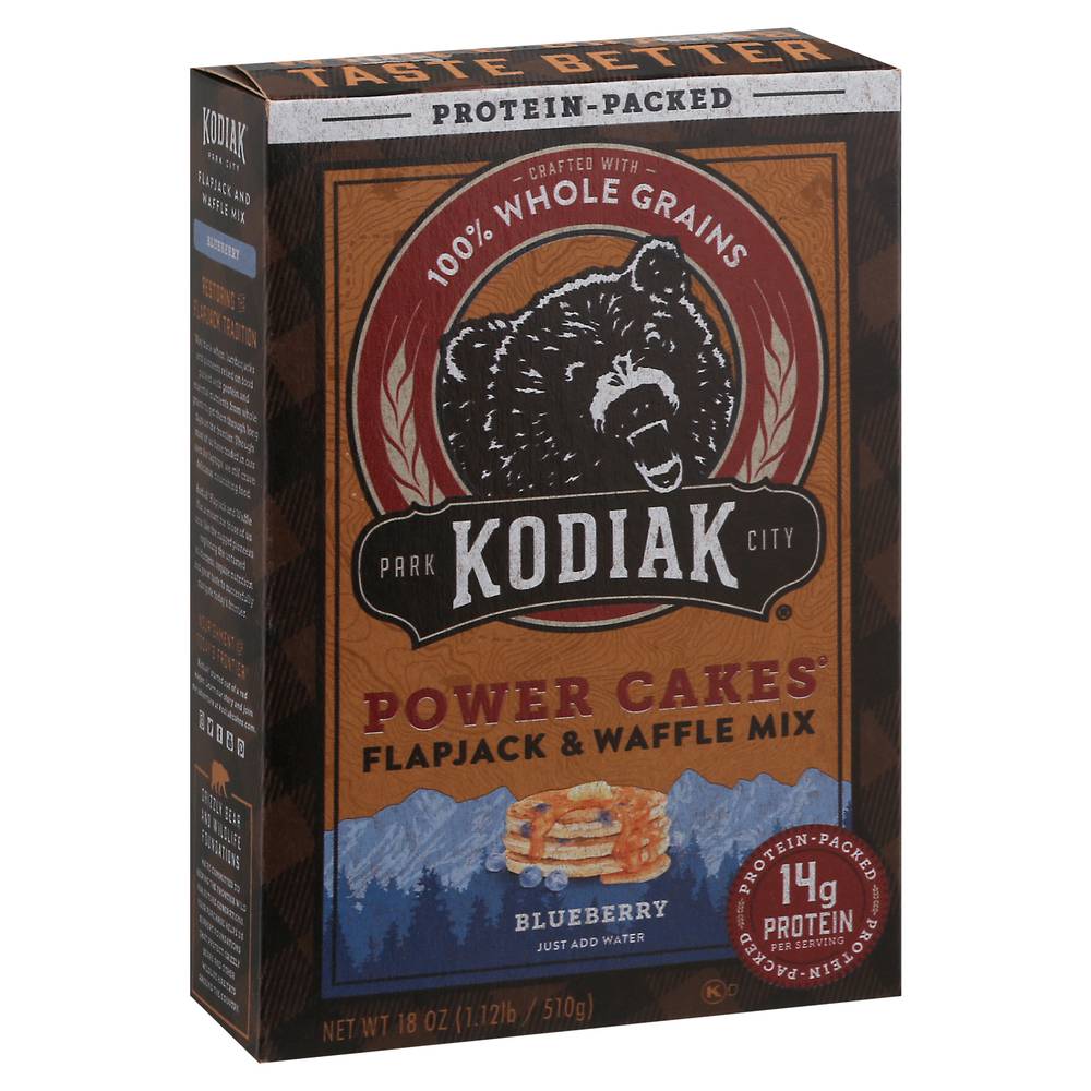 Kodiak Power Cakes Flapjack & Waffle Mix, Blueberry (18 oz)