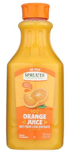 Sprouts 100% Orange Juice No Pulp (52 fl oz) (Orange )