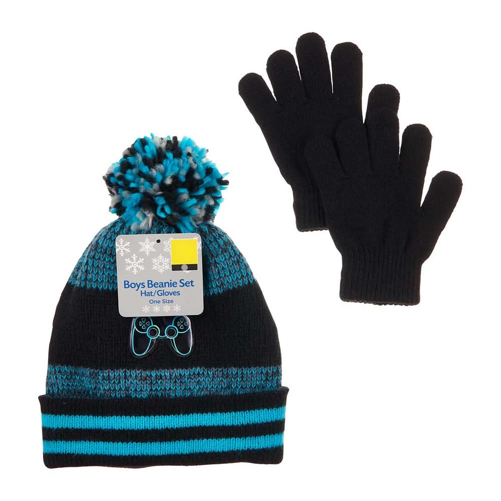Boys Beanie And Glove Set Assorted
