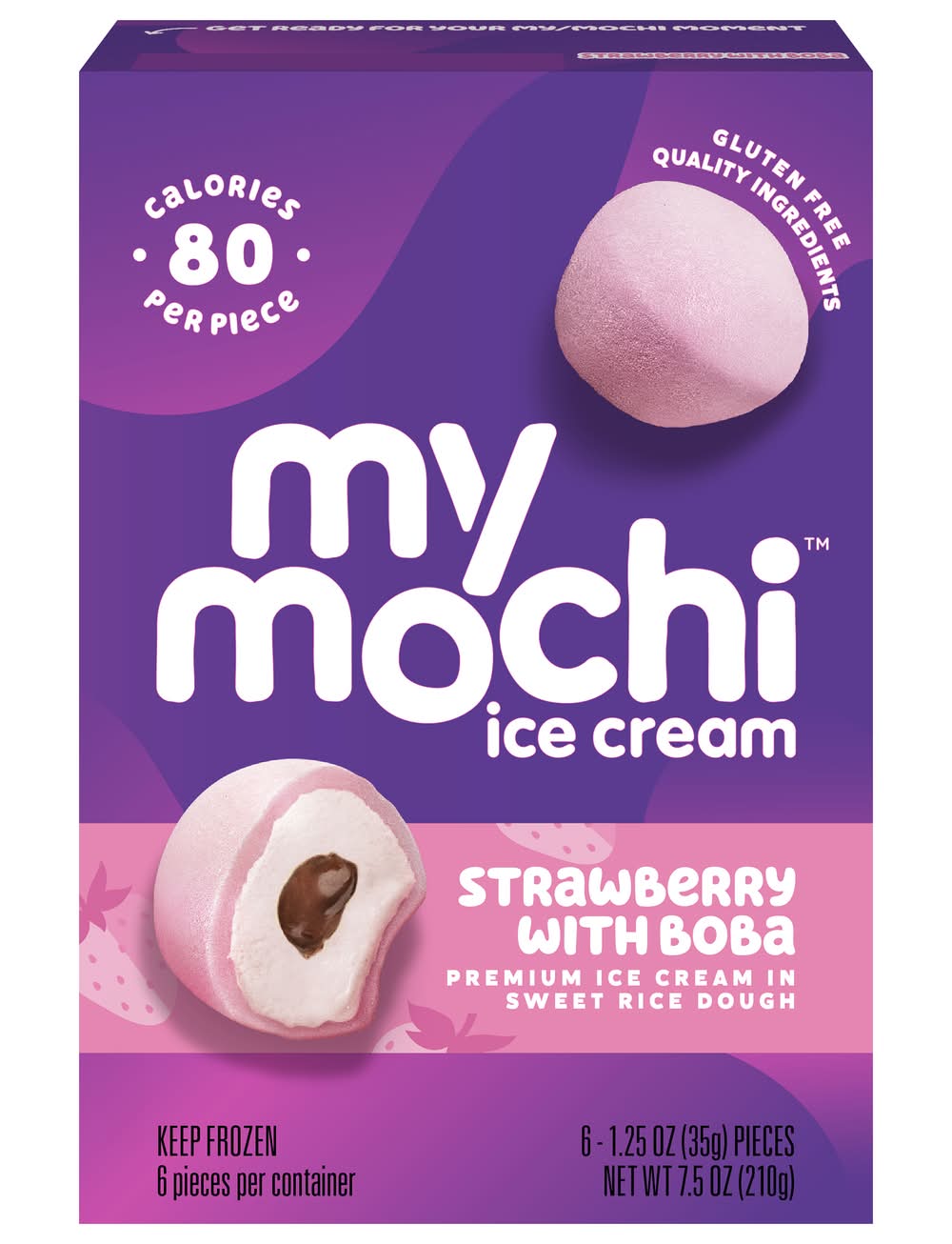 My/Mochi Strawberry With Boba Ice Cream (7.5 oz)